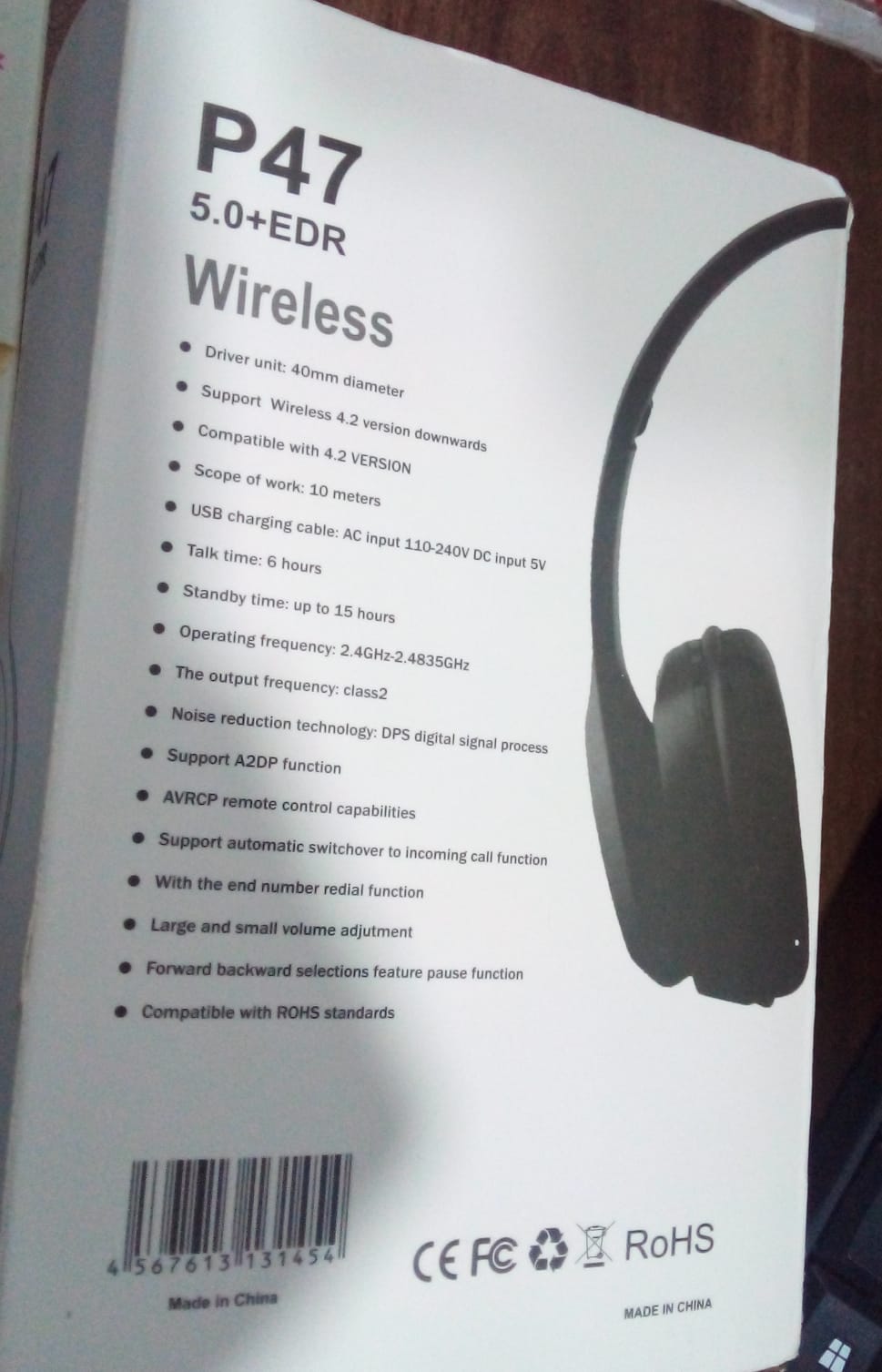 Foldable Wireless Headphone with Calling Function (1 Pc) Foldable Wireless Headphone with Calling Function (1 Pc)